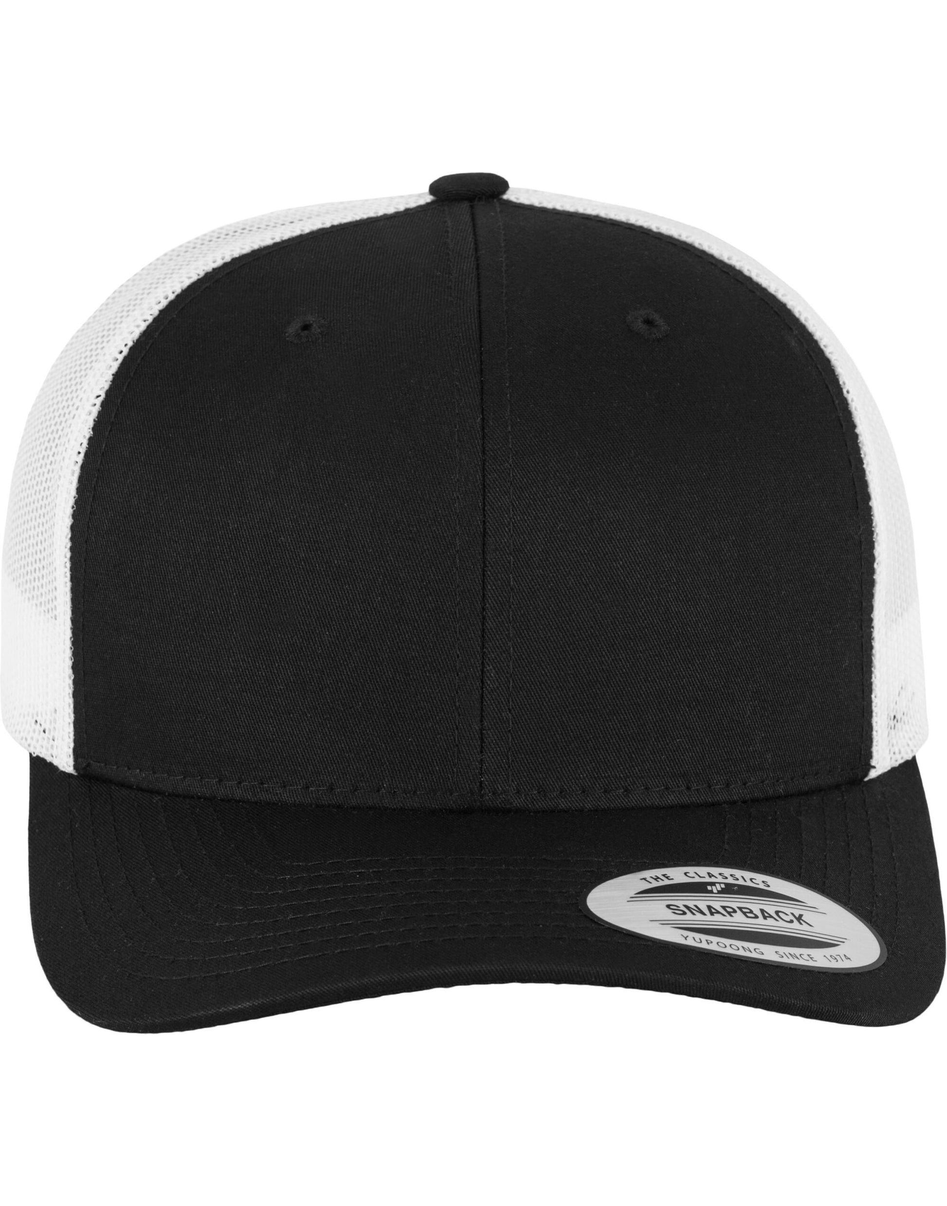 Retro Trucker Two Tone Cap - Black/White