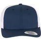 Retro Trucker Two Tone Cap - Navy/White