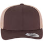 Retro Trucker Two Tone Cap - Brown/Khaki