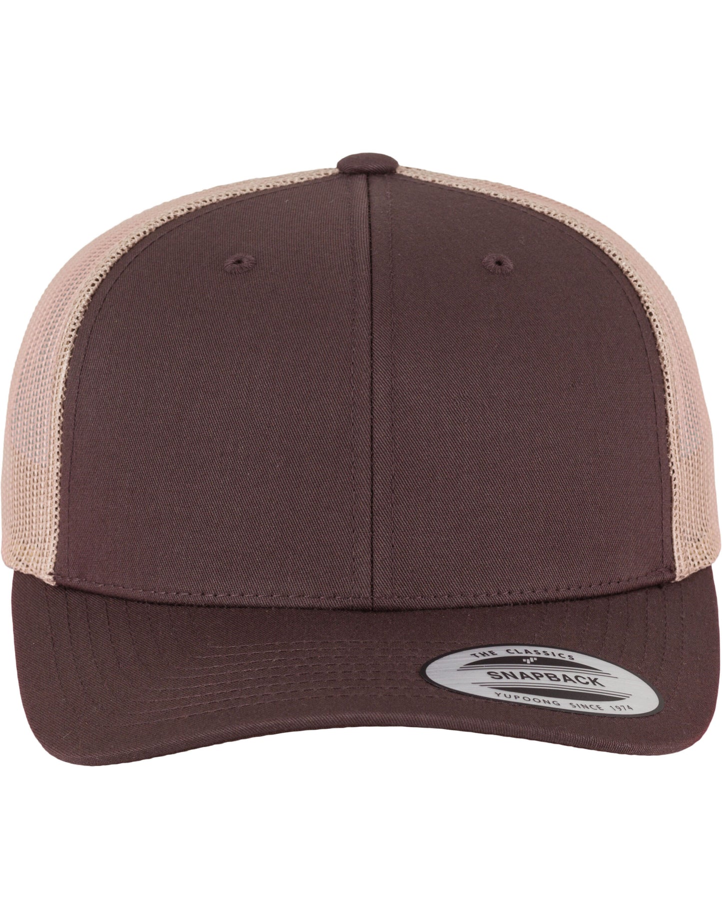 Retro Trucker Two Tone Cap - Brown/Khaki