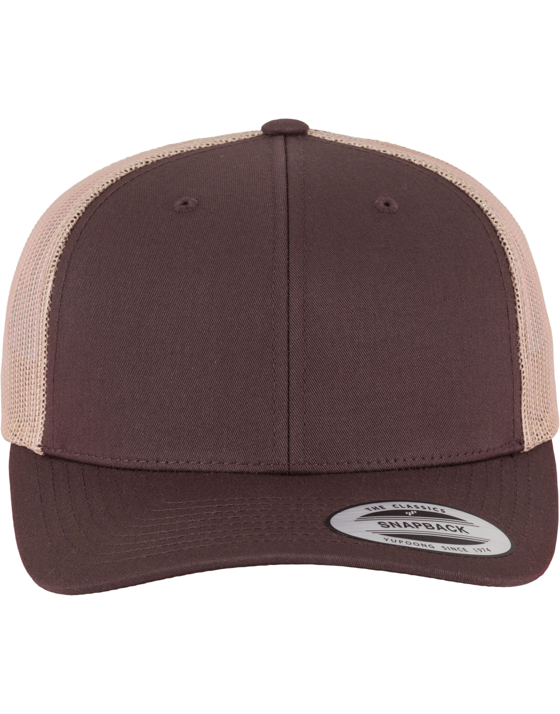 Retro Trucker Two Tone Cap - Brown/Khaki