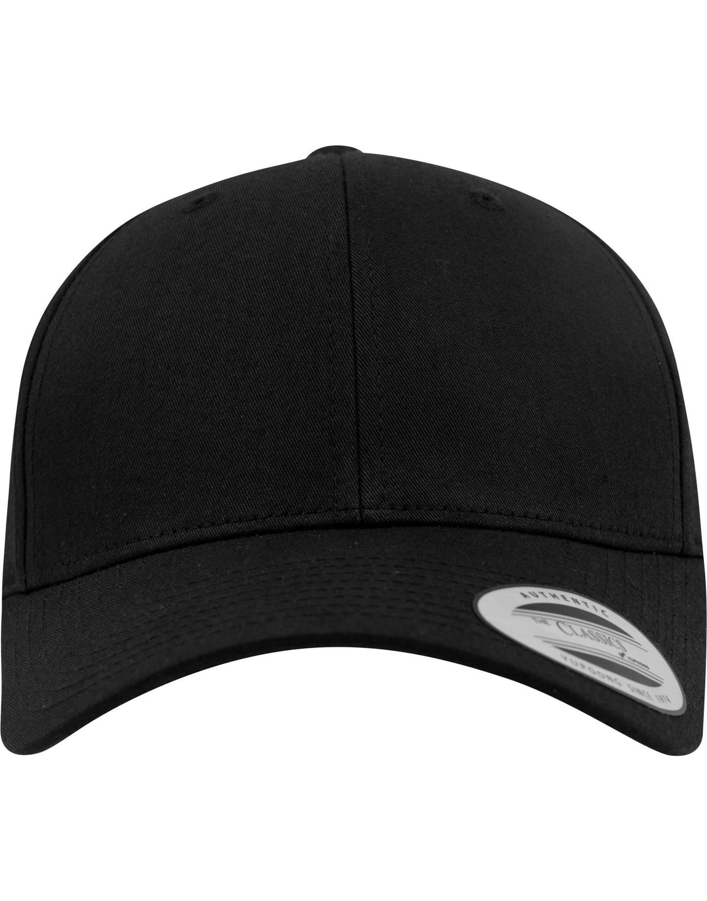 Curved Classic Snapback Cap - Black
