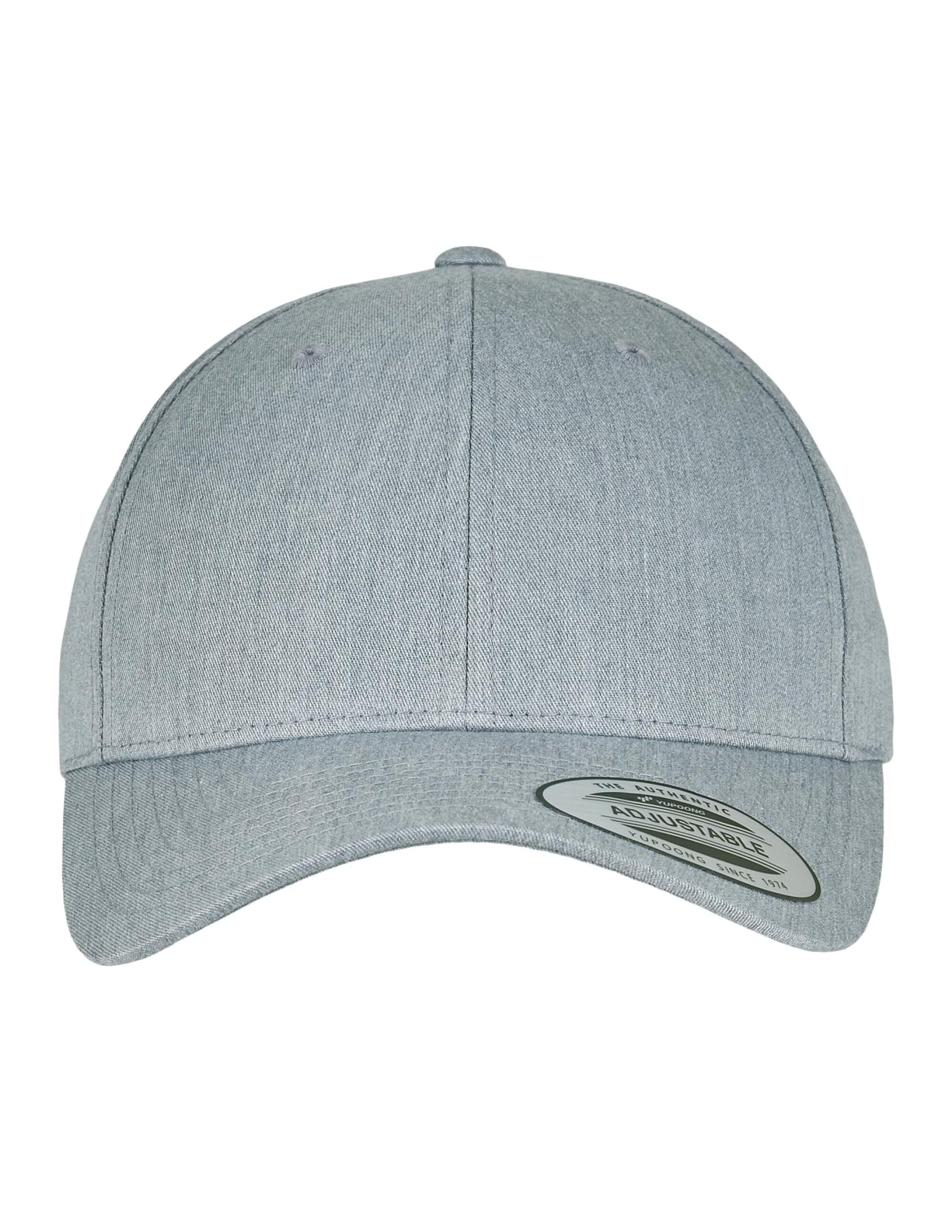 Curved Classic Snapback Cap - Heather Grey