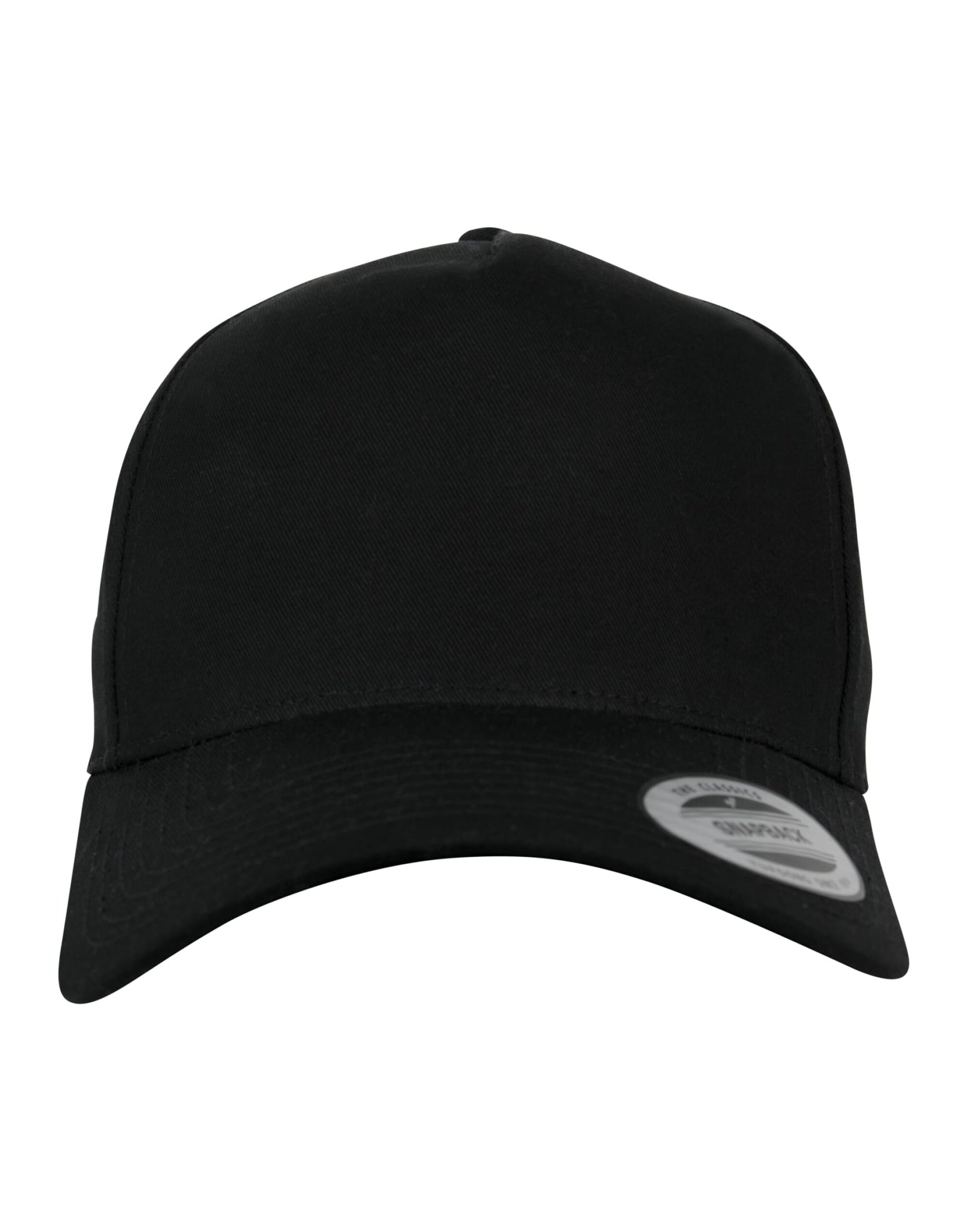 5 Panel Curved Classic Snapback - Black