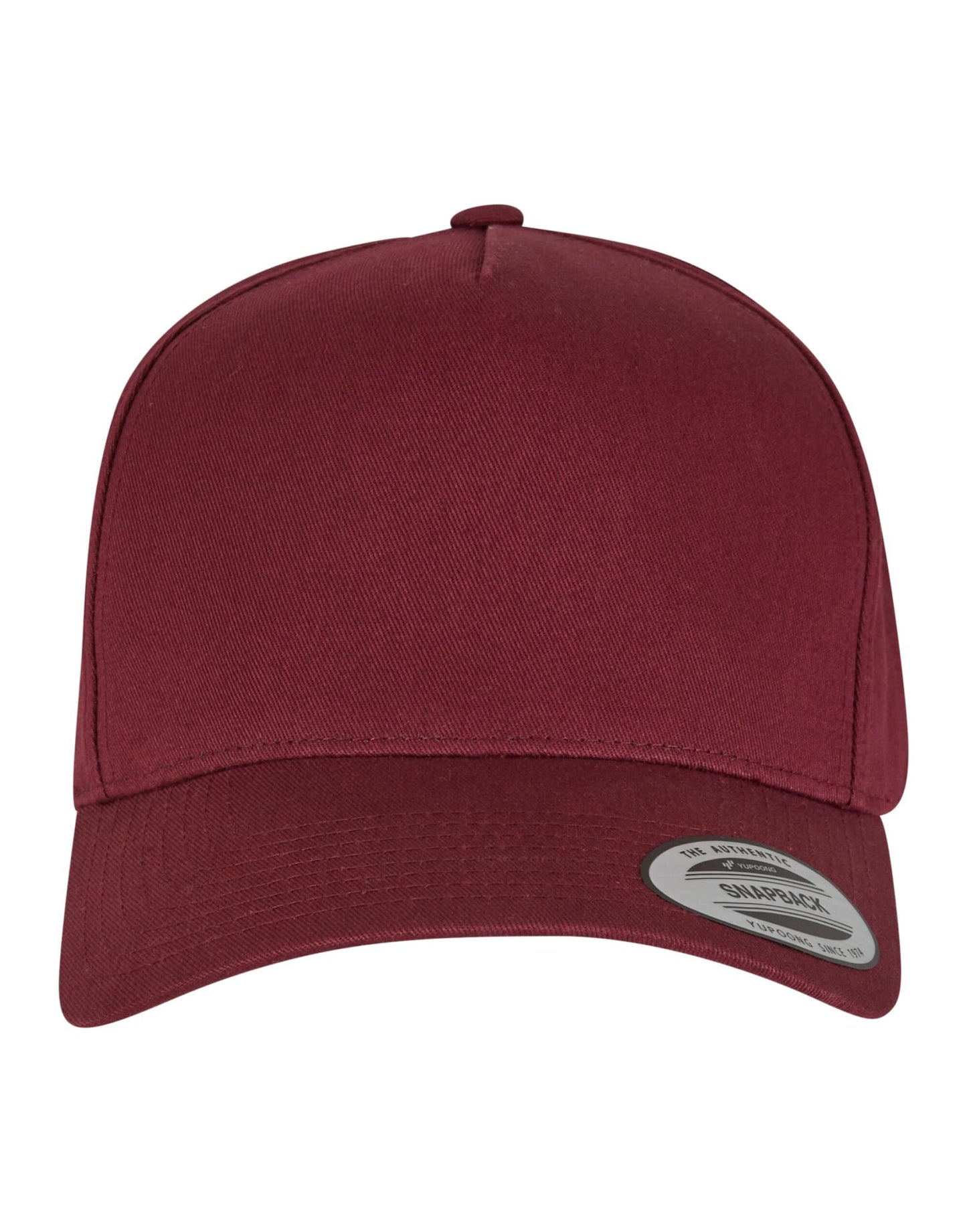5 Panel Curved Classic Snapback - Maroon