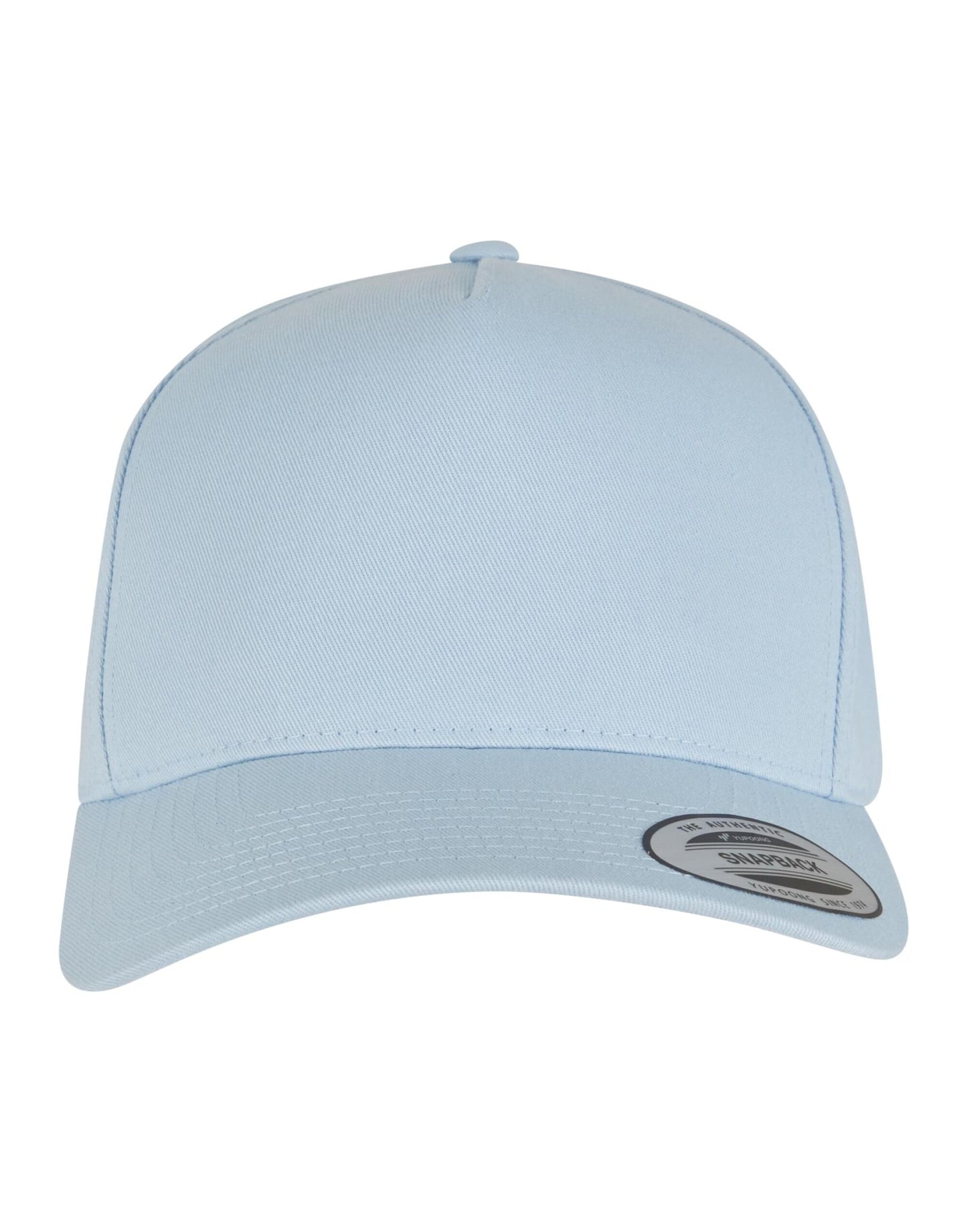 5 Panel Curved Classic Snapback - Light Blue
