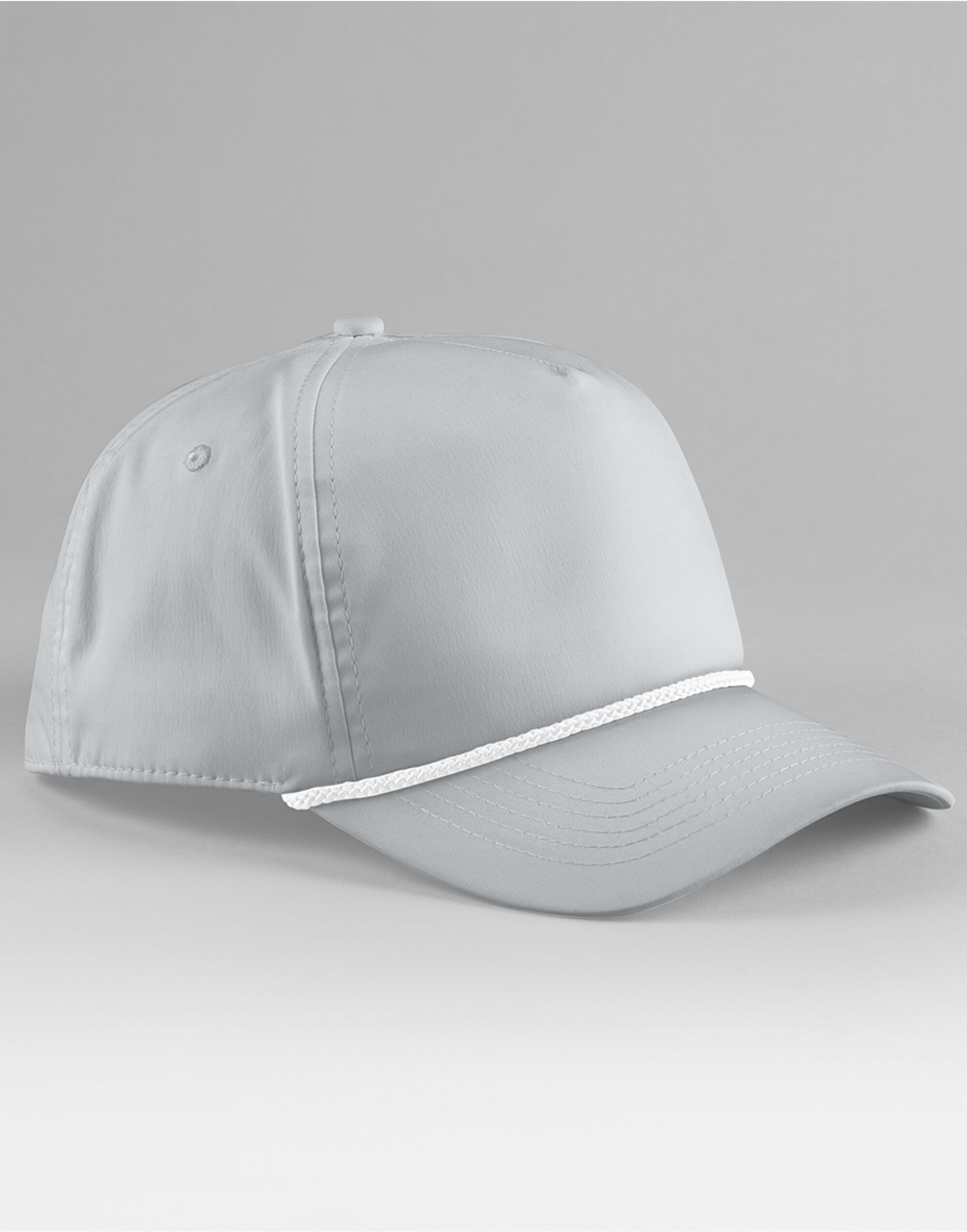 Rope Detail Golf Cap - Light Grey/White