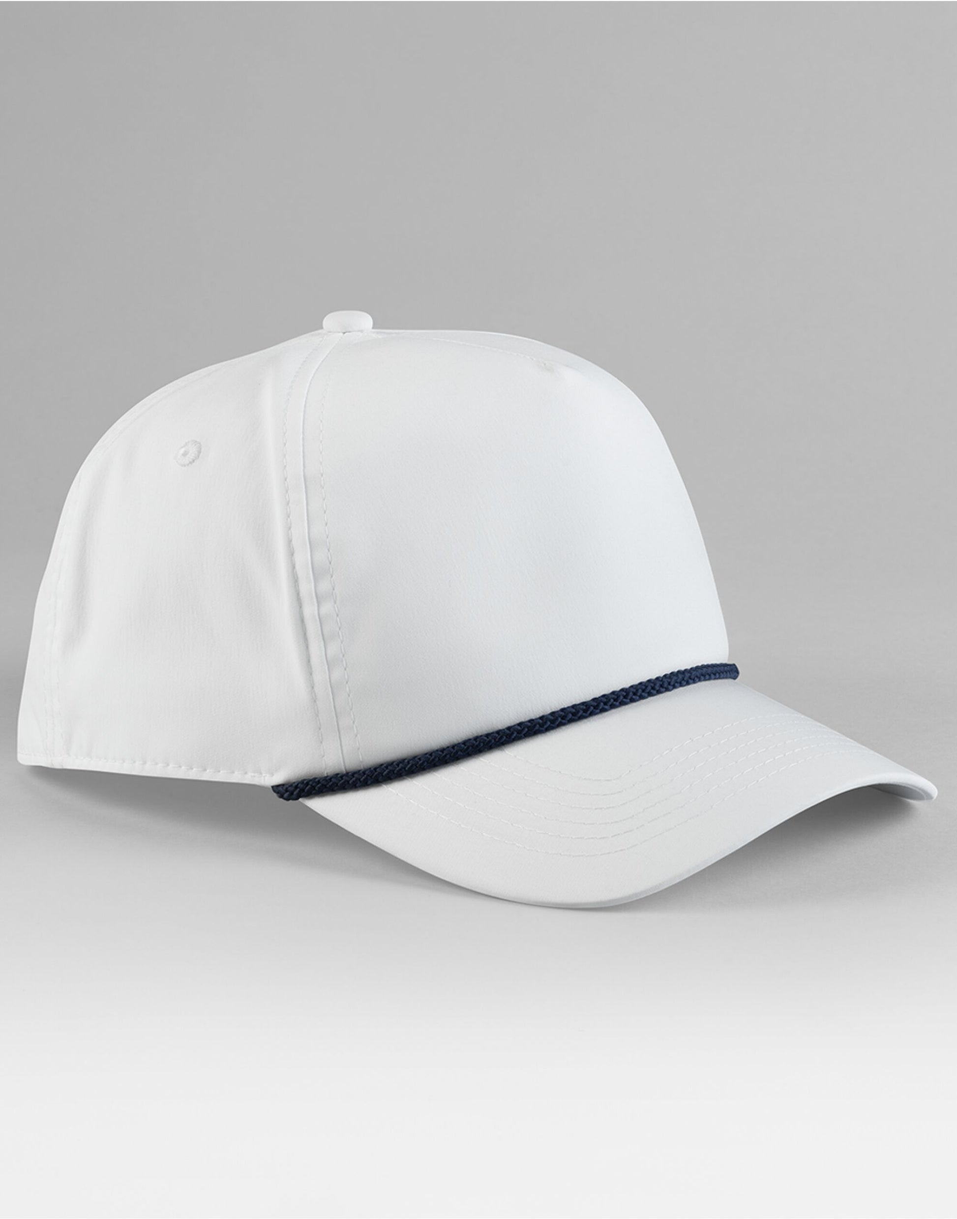 Rope Detail Golf Cap - White/Navy