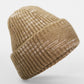 Chunky Knitted Patch Beanie - Espresso Haze