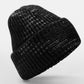 Chunky Knitted Patch Beanie - Midnight Haze