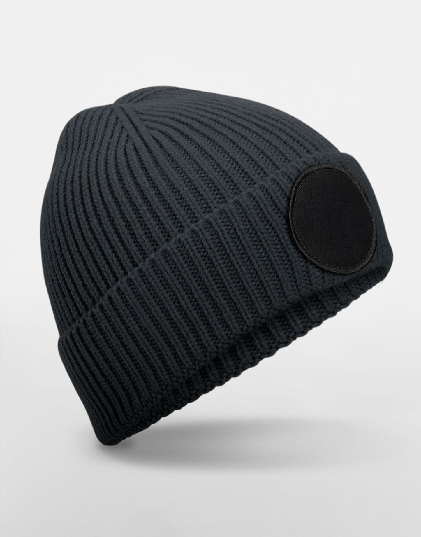 Circular Fashion Patch Beanie - Graphite Grey/Black