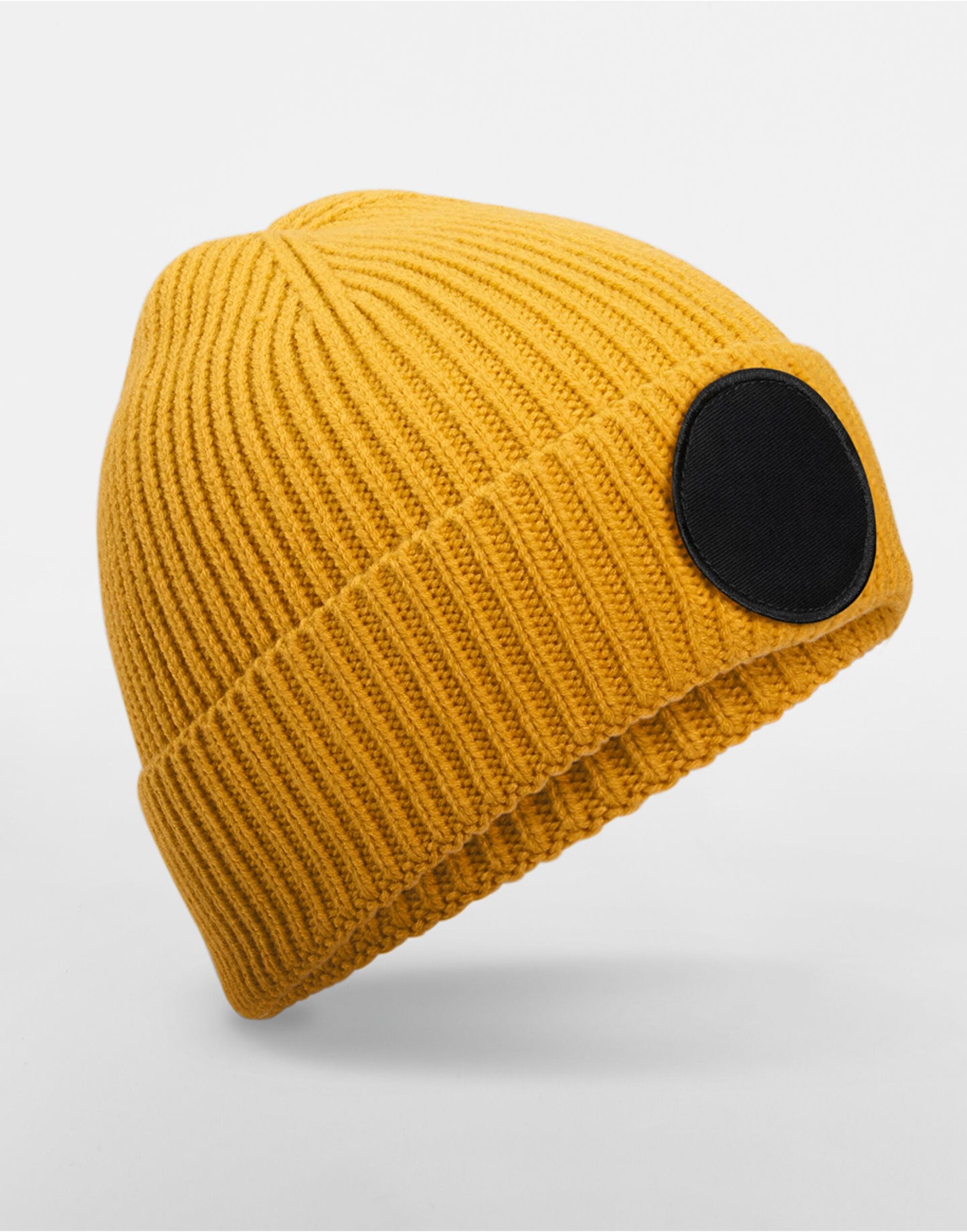 Circular Fashion Patch Beanie - Mustard/Black