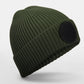 Circular Fashion Patch Beanie - Olive Green/Black
