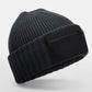 Zip Patch Beanie - Graphite Grey/Black