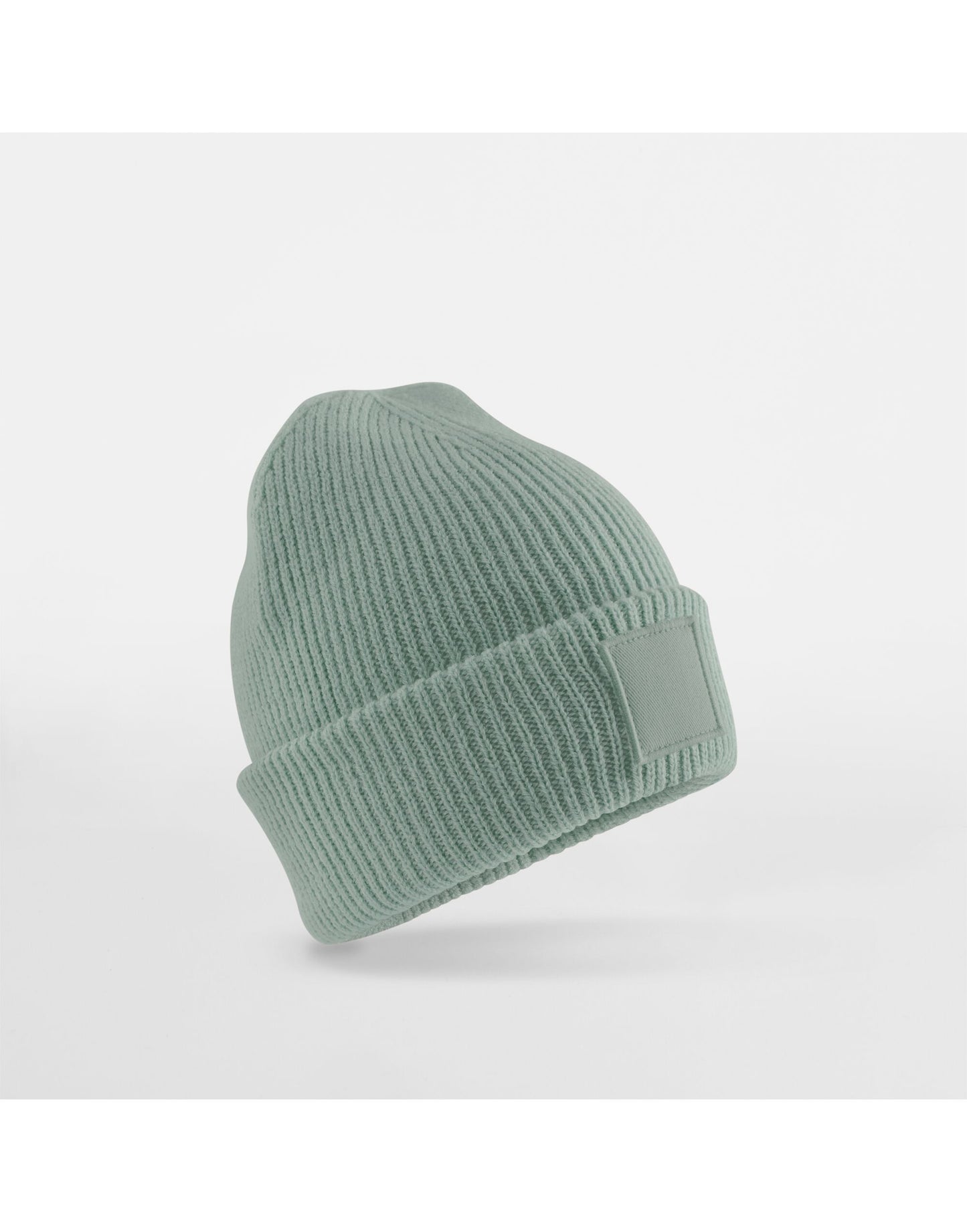 Kids Cuff Tonal Patch Beanie - Dusty Green