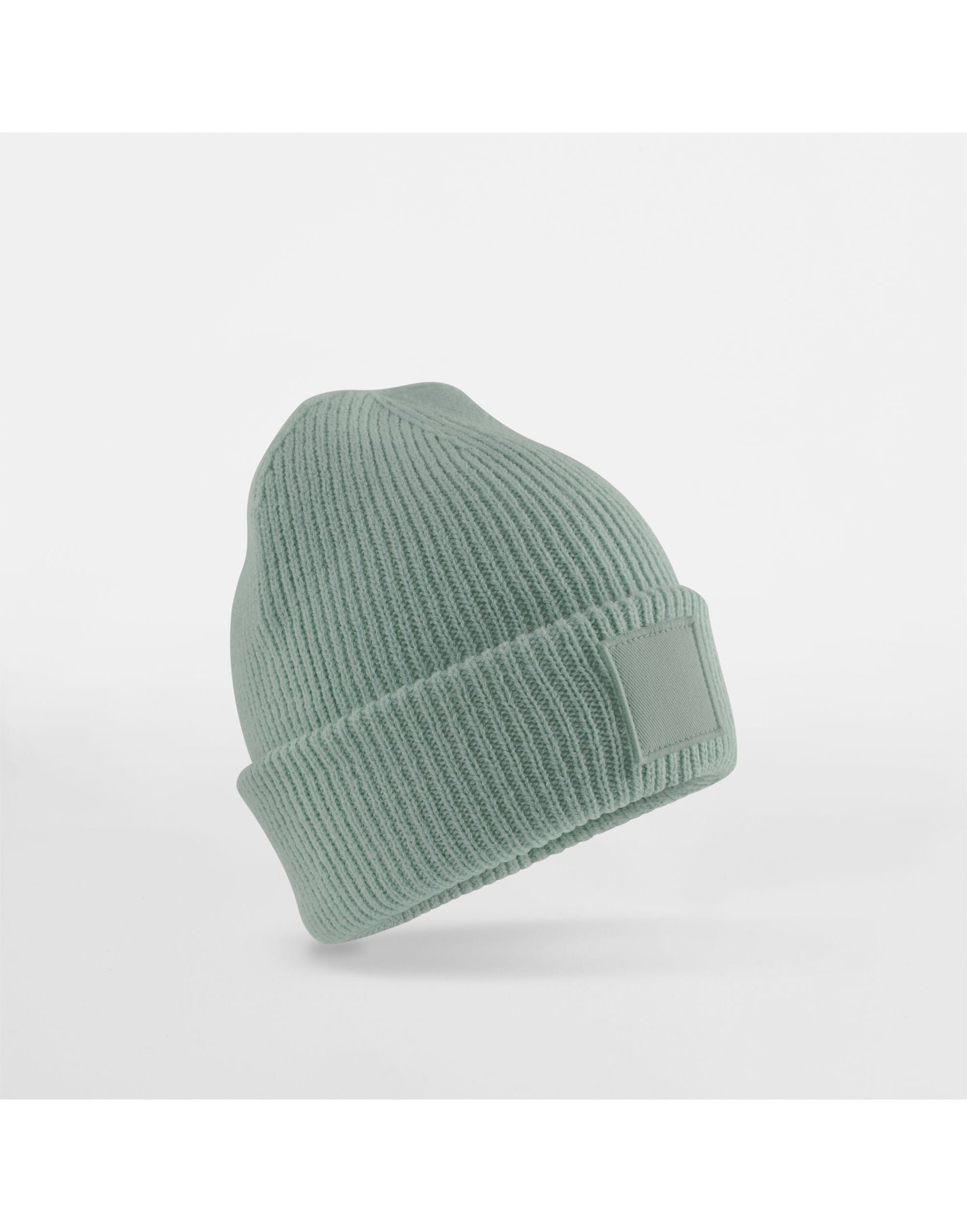 Kids Cuff Tonal Patch Beanie - Dusty Green