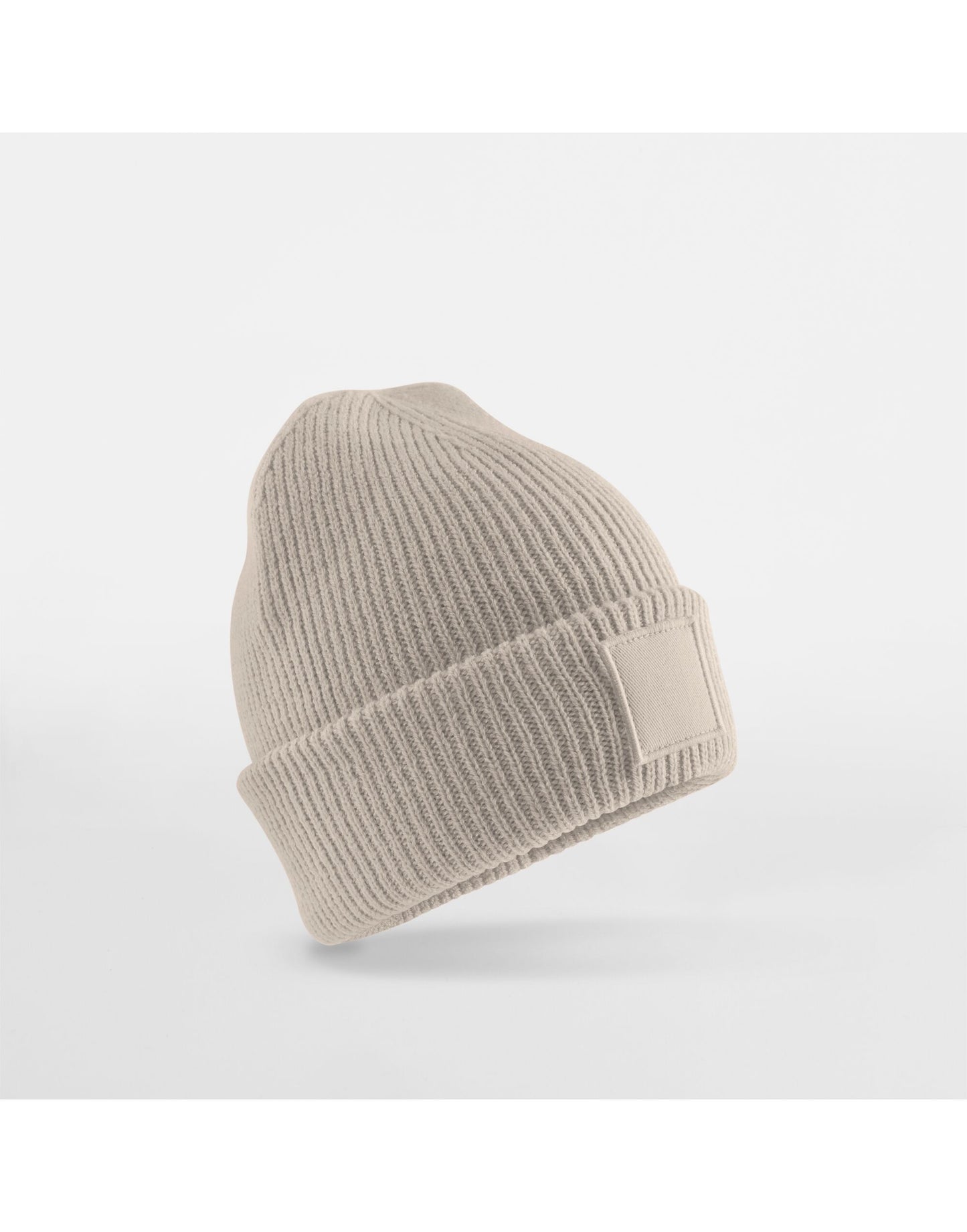 Kids Cuff Tonal Patch Beanie - Natural Stone