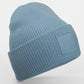 Deep Cuffed Tonal Patch Beanie - Dusty Blue