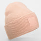 Deep Cuffed Tonal Patch Beanie - Peach