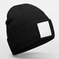 Appliqué Patch Beanie - Black/White