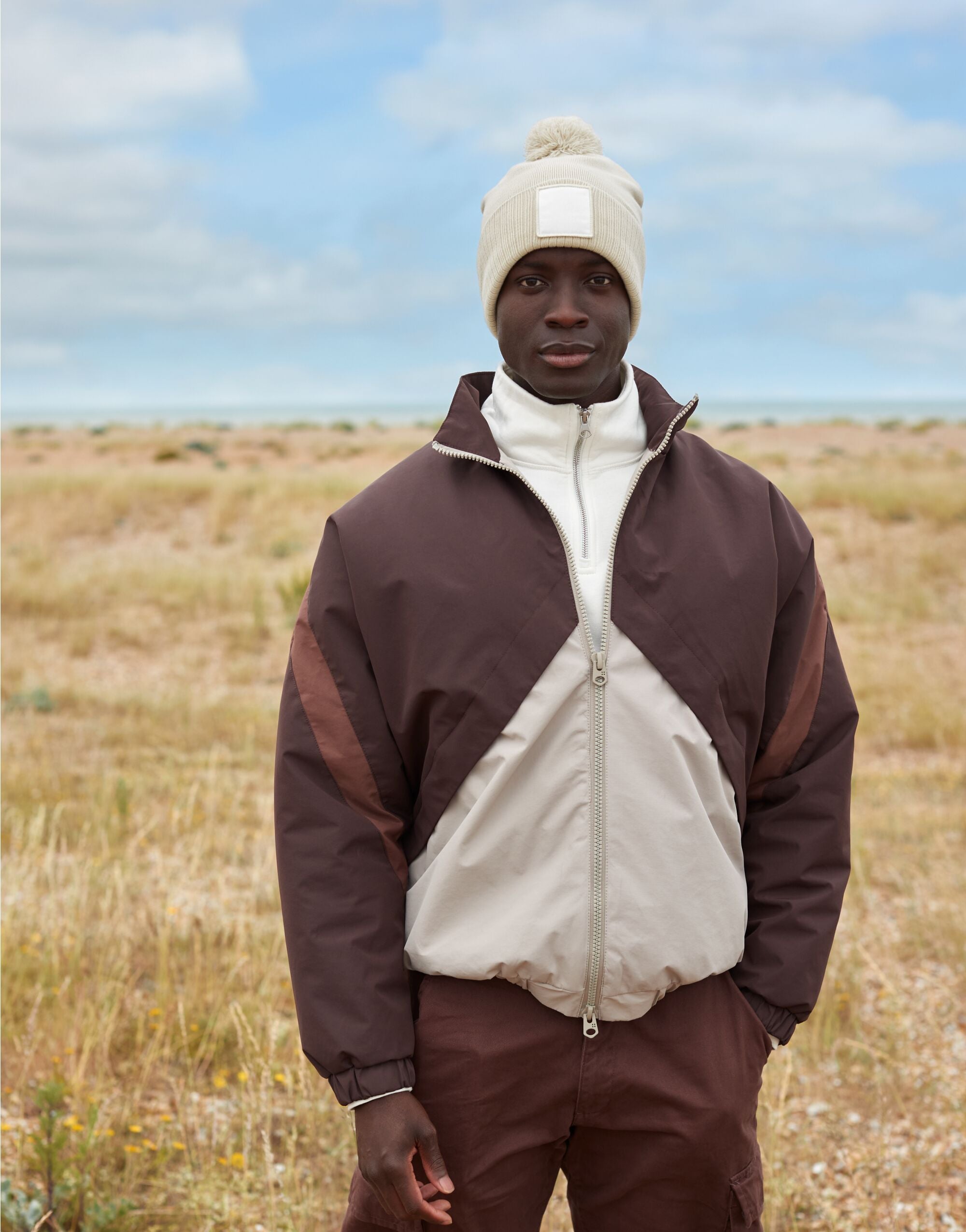 Appliqué Patch Pom Beanie