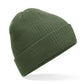 Polylana Ribbed Beanie - Olive Green