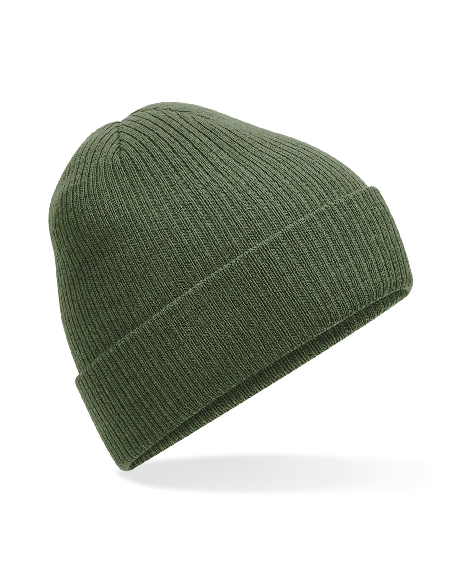 Polylana Ribbed Beanie - Olive Green