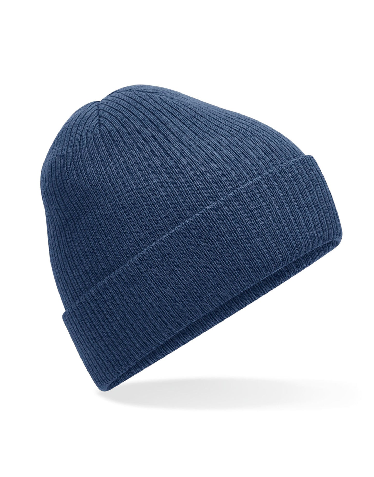 Polylana Ribbed Beanie - Steel Blue