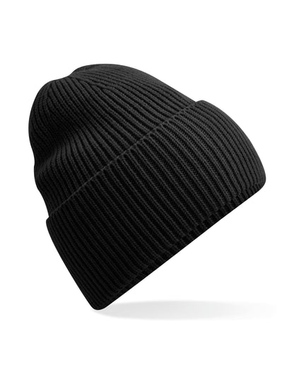 Oversized Cuffed Beanie - Black