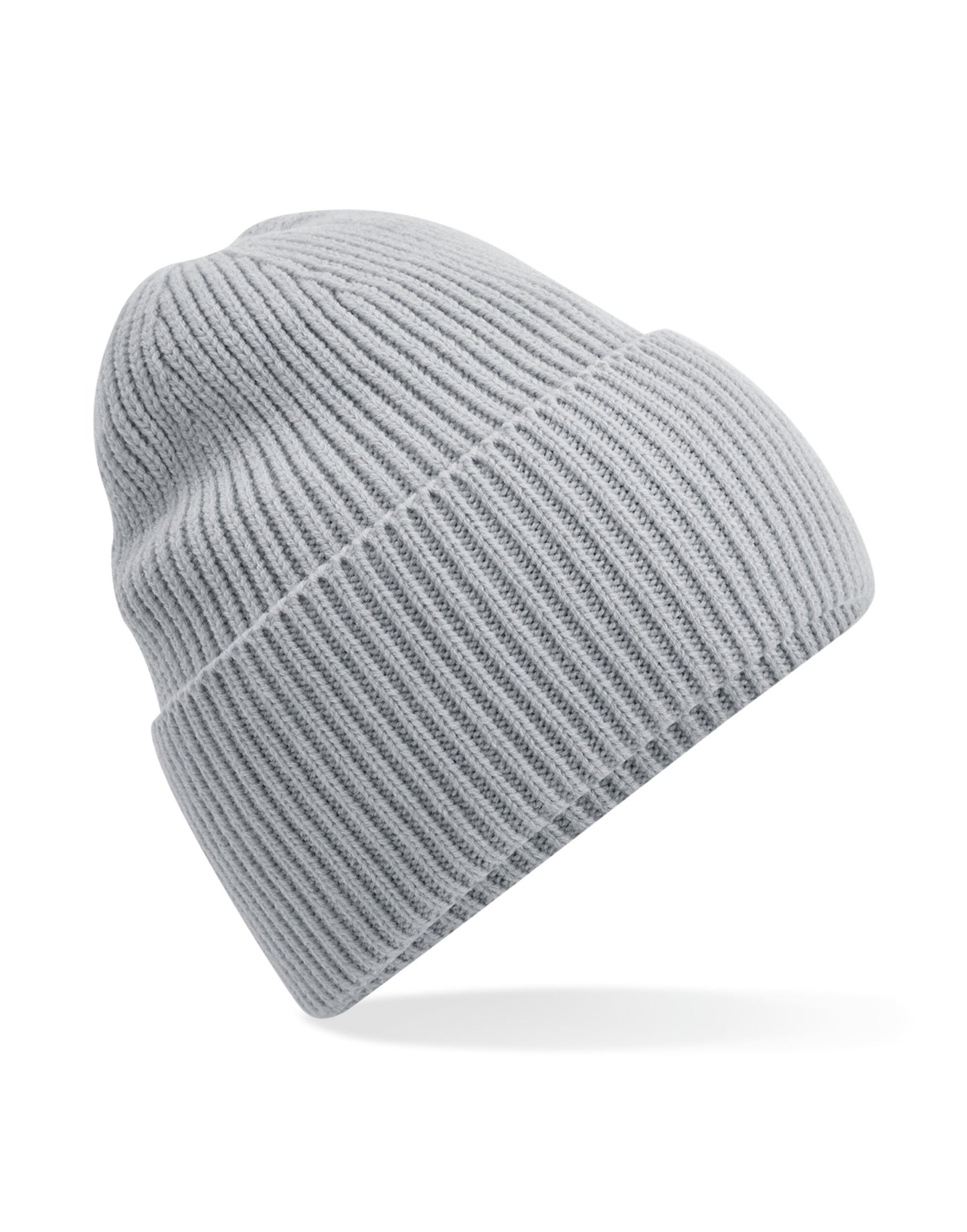 Oversized Cuffed Beanie - Light Grey