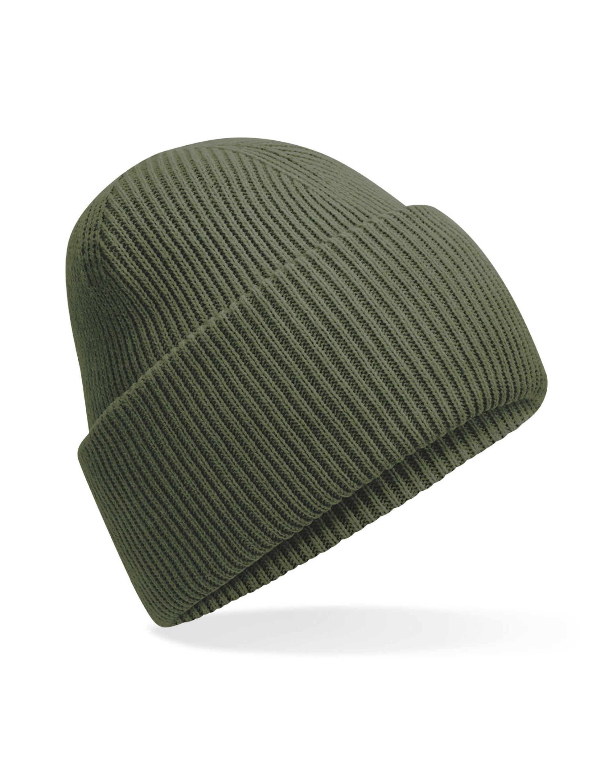 Classic Deep Cuffed Beanie - Olive Green