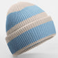 Colour Block Beanie - Natural Stone/Dusty Blue