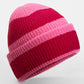 Colour Block Beanie - True Pink/Classic Red