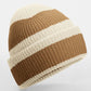 Colour Block Beanie - Vanilla/Biscuit