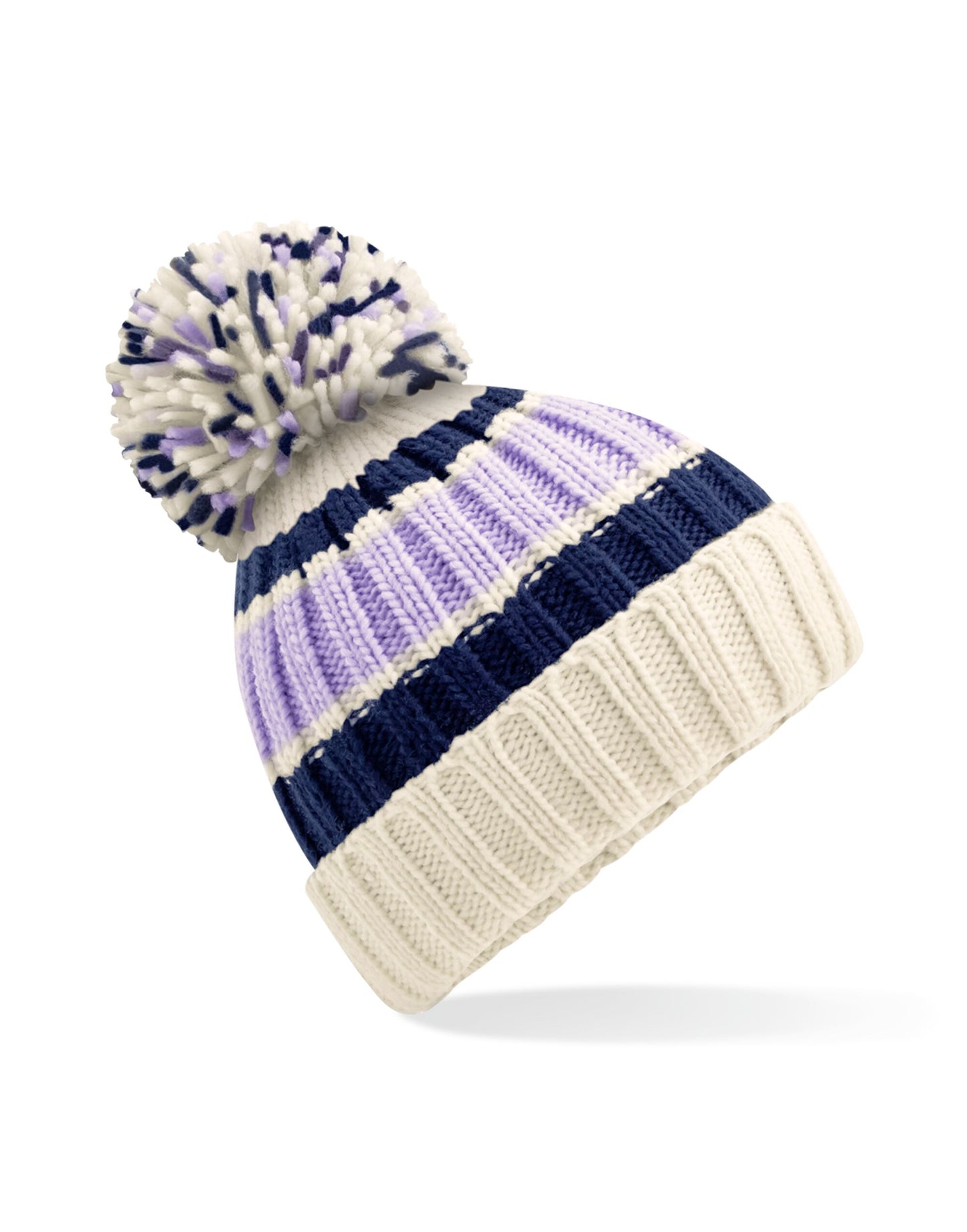 Hygge Striped Beanie - Blueberry Cheescake