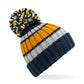Hygge Striped Beanie - Dijon Blue