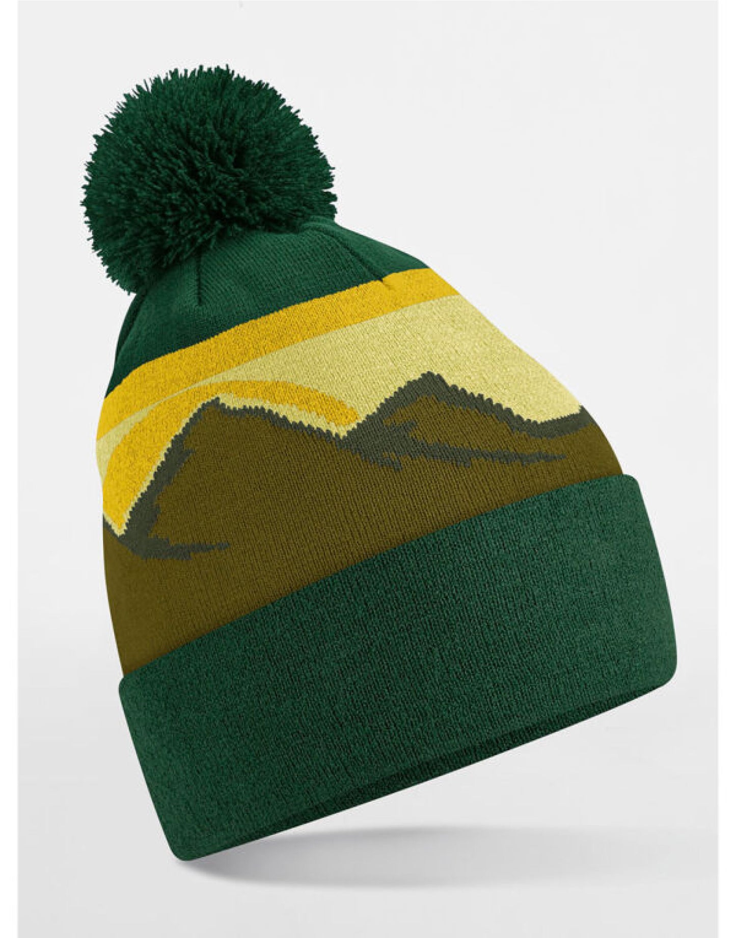 Mountain Peaks Pom Pom Beanie - Alpine Peaks
