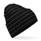 Original Deep Cuffed Striped Beanie - Black/Graphite