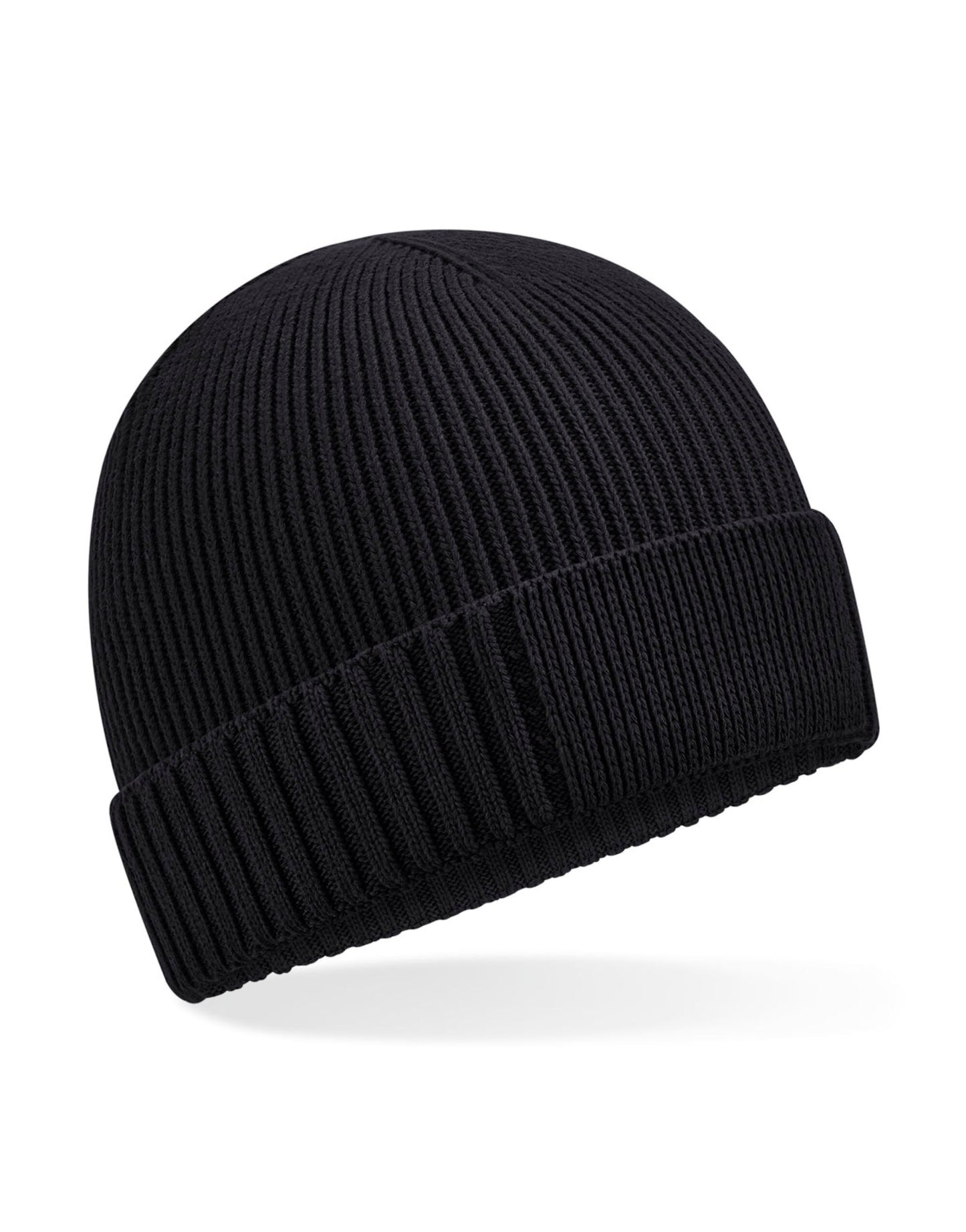 Organic Cotton Patch Beanie - Black