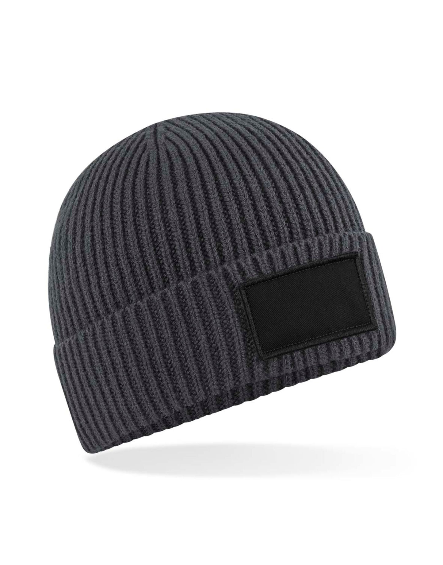 Fashion Patch Beanie - Graphite Grey/Black