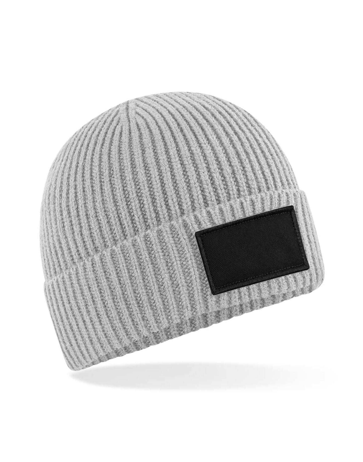 Fashion Patch Beanie - Light Grey/Black