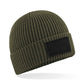 Fashion Patch Beanie - Military Green/ Black