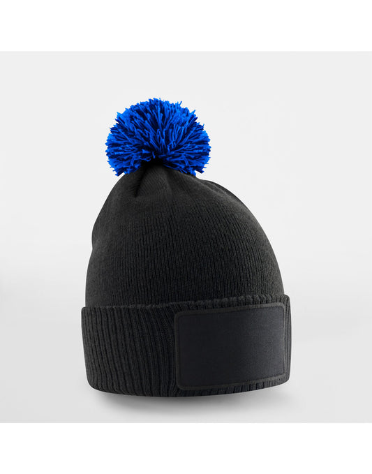 Kids Snowstar Patch Beanie - Black/bright Royal