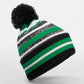 Multi-Sport Fan Beanie - Black/Kelly Green/White