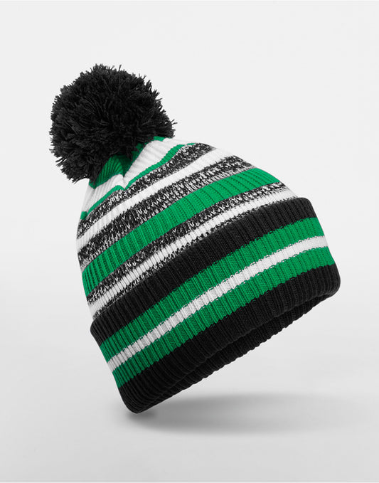 Multi-Sport Fan Beanie - Black/Kelly Green/White