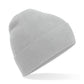 Organic Cotton Fine Knit Beanie - Light Grey