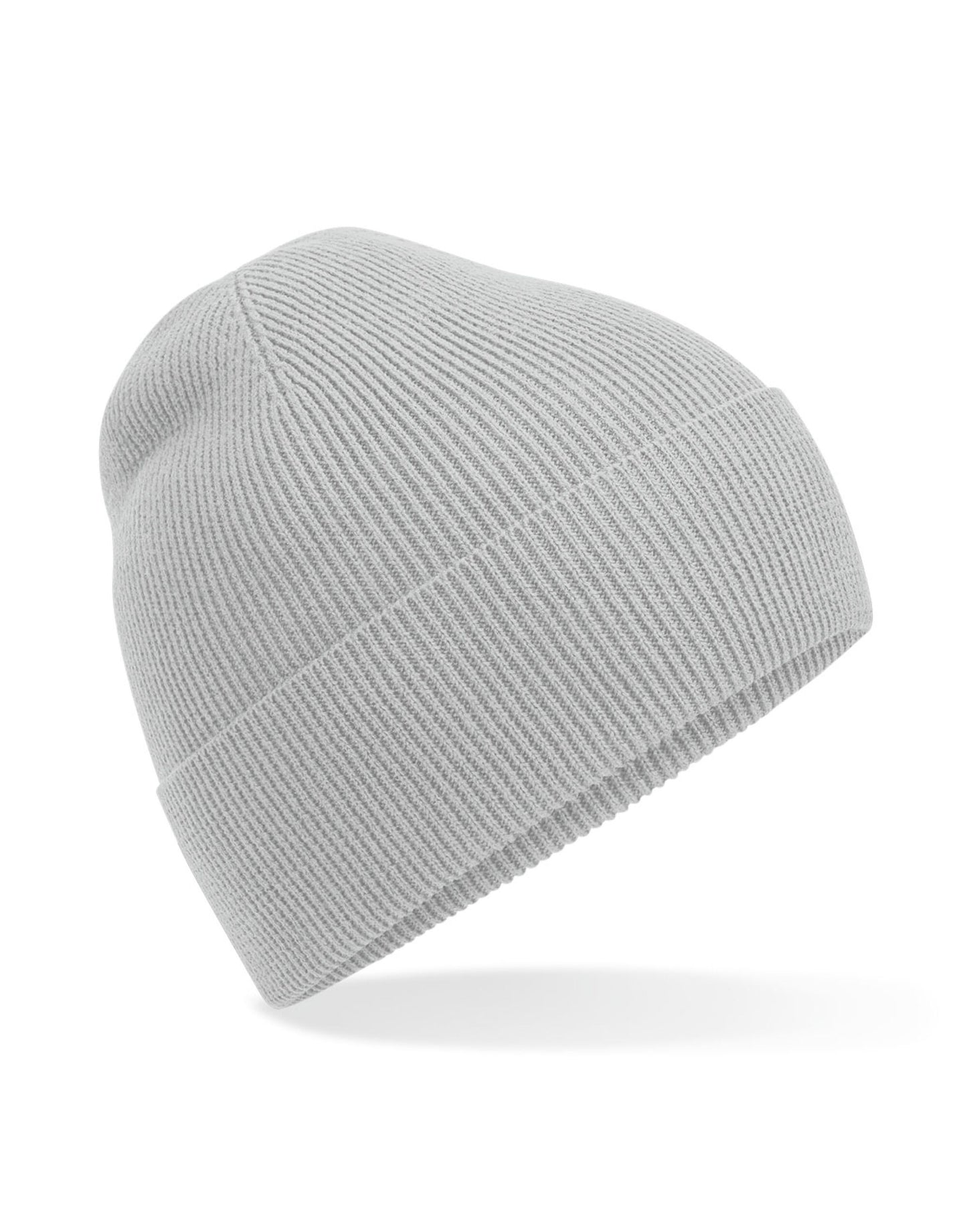Organic Cotton Fine Knit Beanie - Light Grey