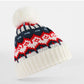 Retro Ski Beanie - White Out