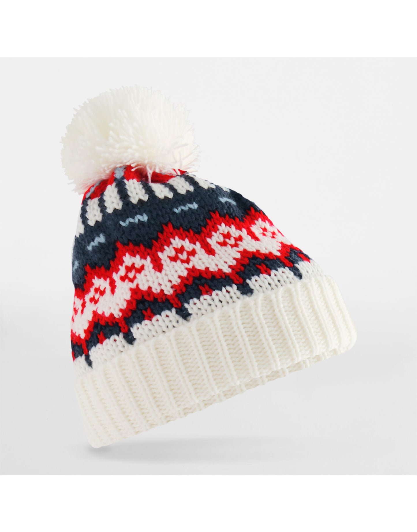Retro Ski Beanie - White Out