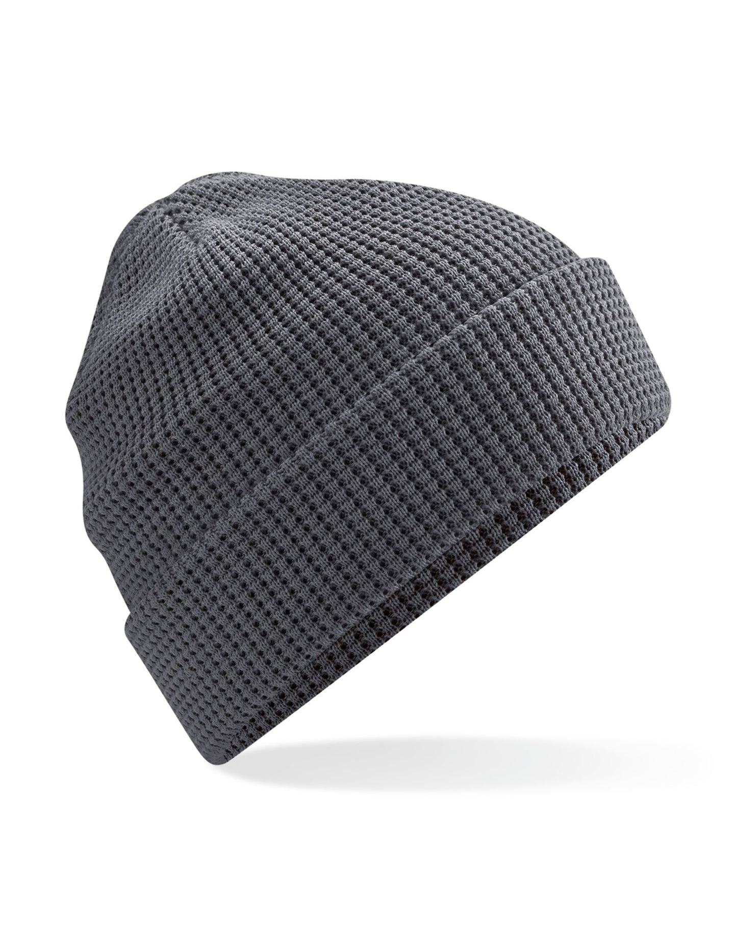 Organic Cotton Waffle Beanie - Graphite